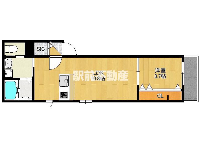 OAK VILLA MAISON SHI(1LDK/1階)の間取り写真