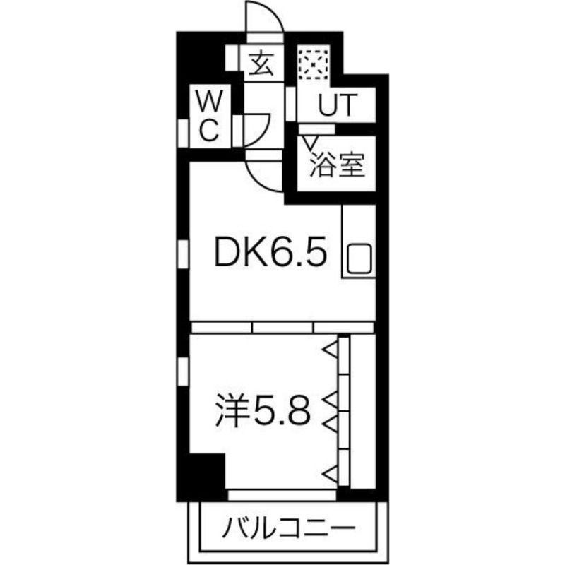 ビエラ江戸堀(1DK/4階)の間取り写真
