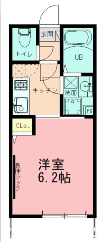 ハイズ相模大野(1K/1階)の間取り写真