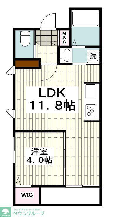 フォレスト(1LDK/2階)の間取り写真