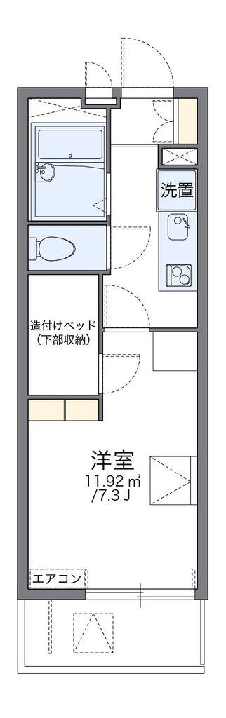 レオパレス新座サンハイツ(1K/1階)の間取り写真