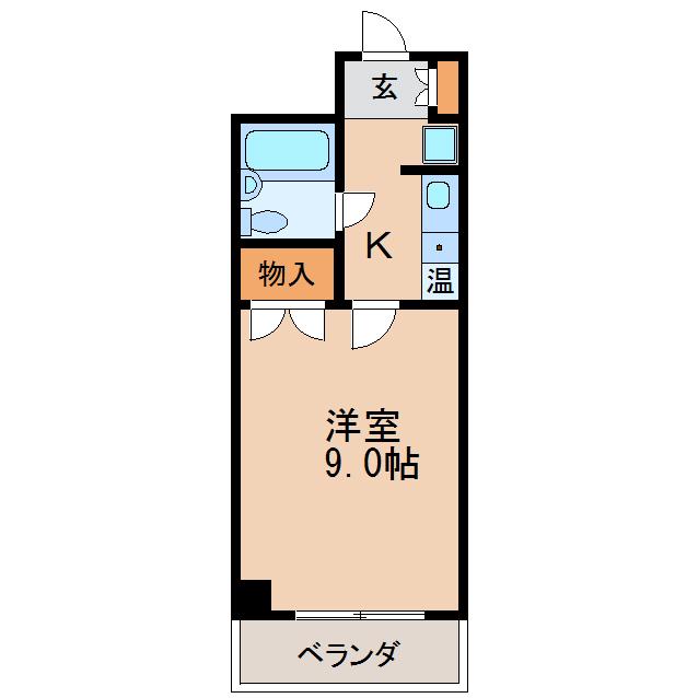 ハイメドーズ(1K/3階)の間取り写真