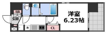 LUXE布施南II(1K/4階)の間取り写真