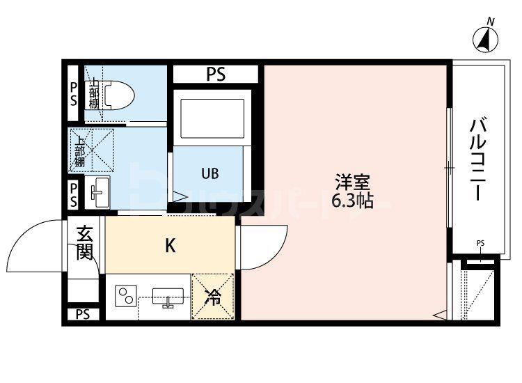 ROBOT HOME 薬園台(1K/1階)の間取り写真