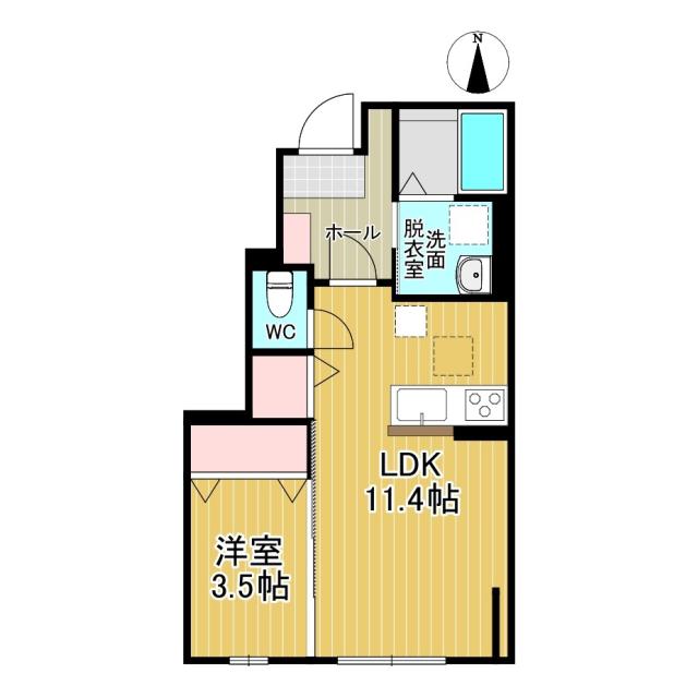 ハイムメゾン双葉町A棟(1LDK/1階)の間取り写真