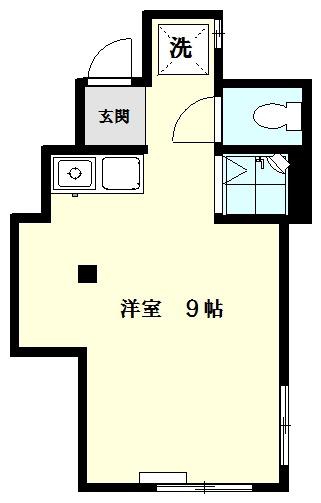 WAKABASO(ワンルーム/2階)の間取り写真