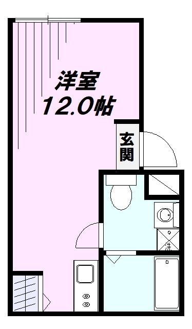 クレール・アブニール立川(ワンルーム/4階)の間取り写真