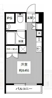 ウィステリア大森山王(1K/11階)の間取り写真