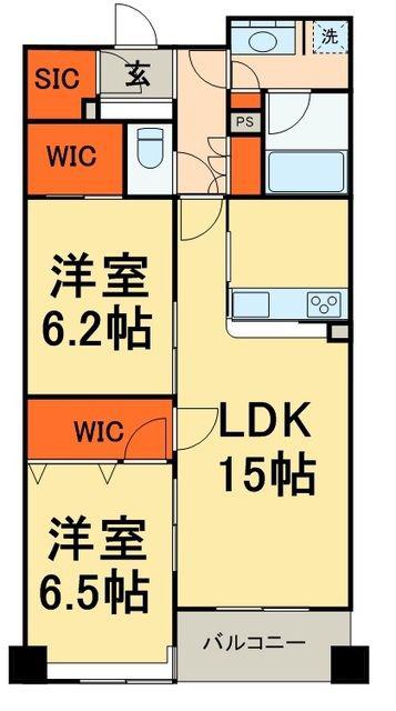 KDXレジデンス日本橋水天宮(2LDK/10階)の間取り写真
