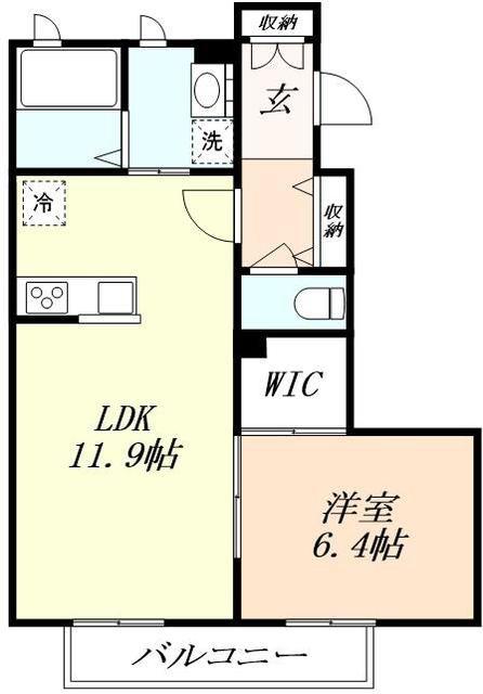 プラータノ(1LDK/1階)の間取り写真