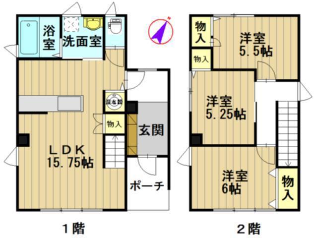 RESIDENCE RIVER VILLAGE B(3LDK/1階)の間取り写真