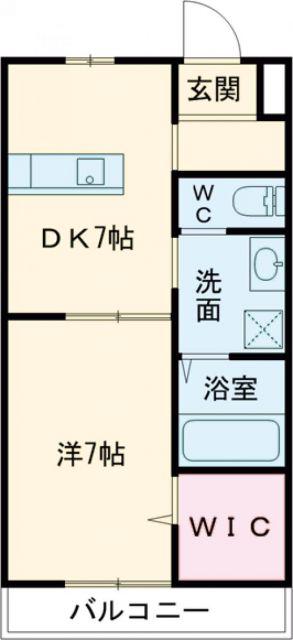 UKマンション(1DK/3階)の間取り写真