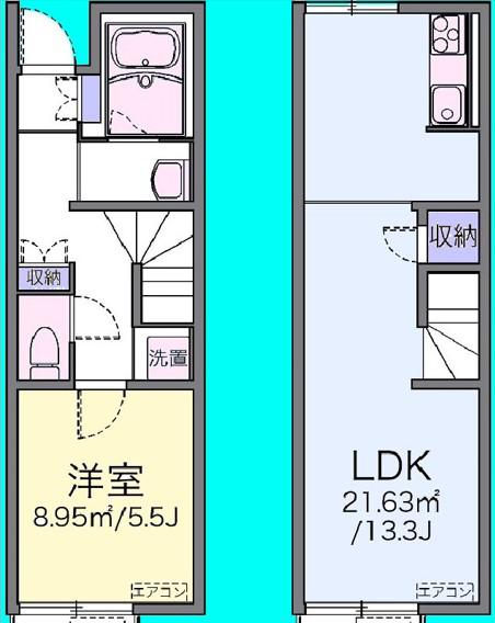 プレアデス(1LDK/1階)の間取り写真