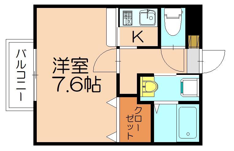 アン・ソレイユ(1K/2階)の間取り写真