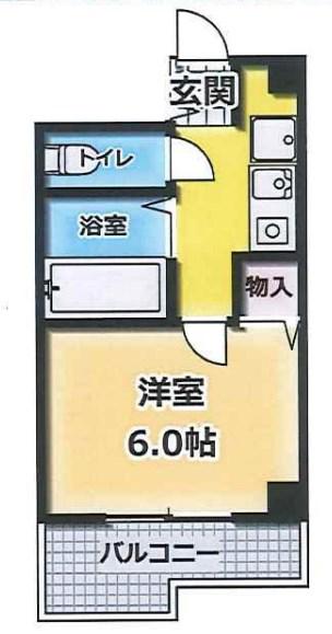 普茶マンション(1K/2階)の間取り写真