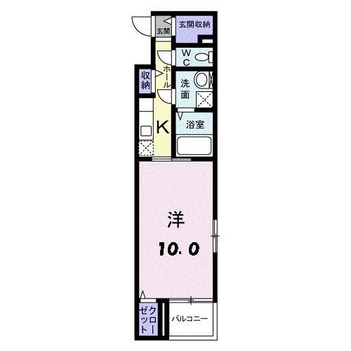 サンナップヒルズ SEKI2(1K/5階)の間取り写真