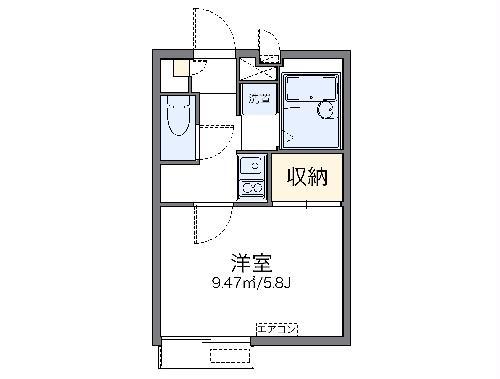 レオパレスネオ(1K/3階)の間取り写真