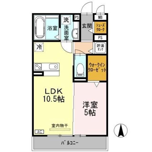 パナメーラ(1LDK/3階)の間取り写真