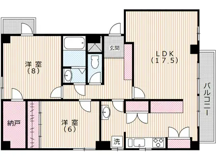 クレート小石川(2SLDK/2階)の間取り写真