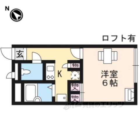 レオパレスパピルスHTY(1K/2階)の間取り写真