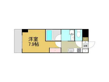 S-FORT熱田六番(1K/7階)の間取り写真