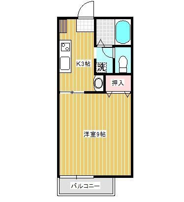 モンシェリ(1K/2階)の間取り写真