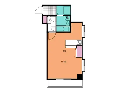 ドエル市川弐番館(ワンルーム/2階)の間取り写真