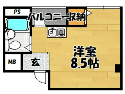 プレアール井高野(ワンルーム/2階)の間取り写真