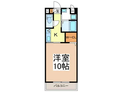 レガーロ(1K/1階)の間取り写真