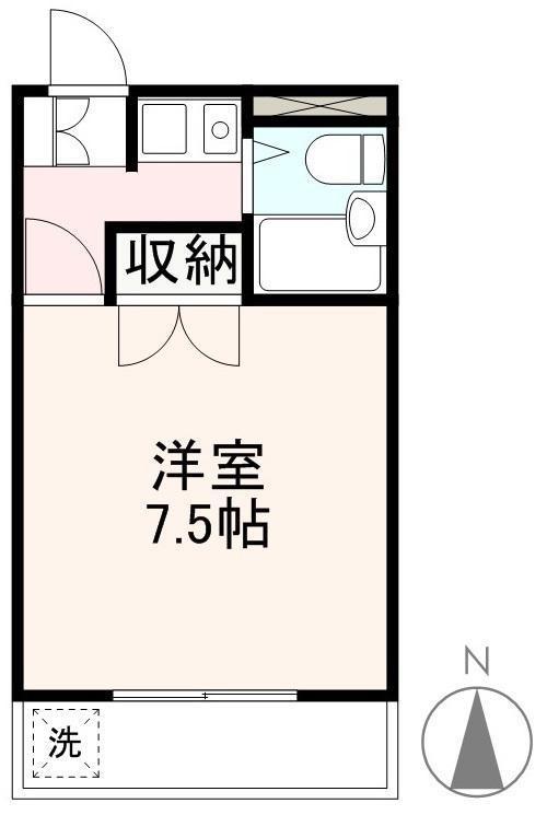 オーレックス扇町(1K/2階)の間取り写真