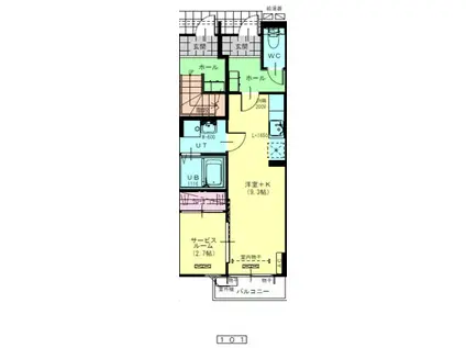 TREFLE III(1SK/1階)の間取り写真