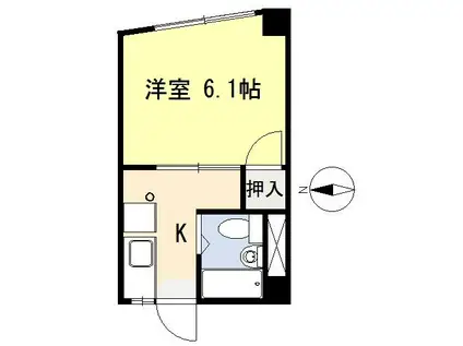 コーポはし本(1K/3階)の間取り写真