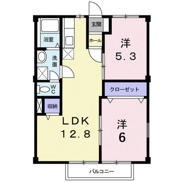 メゾンパーク前田(2LDK/2階)の間取り写真