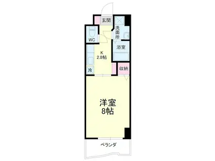 アップル第7マンション(1K/4階)の間取り写真