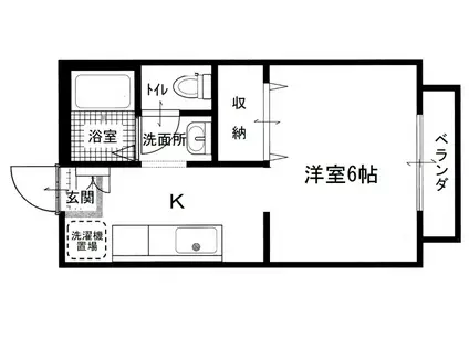 紀州屋第2マンション(1K/2階)の間取り写真