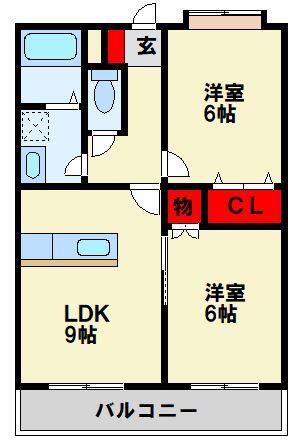 ペットビレッジKATO(2LDK/3階)の間取り写真