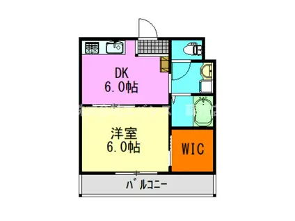 ケープビル(1DK/3階)の間取り写真