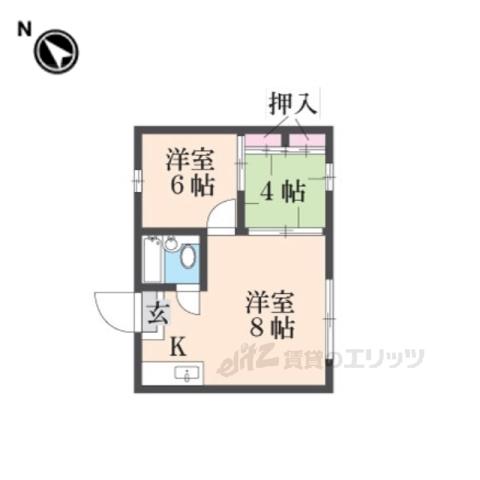 アルビオンハイツ(1K/2階)の間取り写真