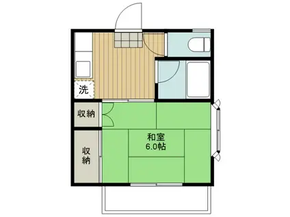 MIハイツ(1DK/1階)の間取り写真