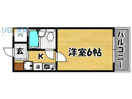 ICHIEI上新庄(1K/6階)の間取り写真