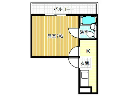 クレインファースト(ワンルーム/3階)の間取り写真