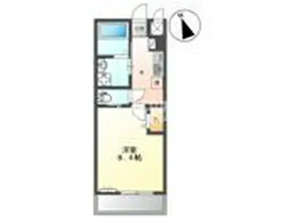 プライベース井倉(1K/2階)の間取り写真