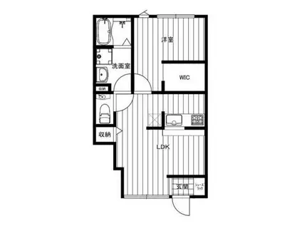 バレミックス辻堂(1LDK/1階)の間取り写真