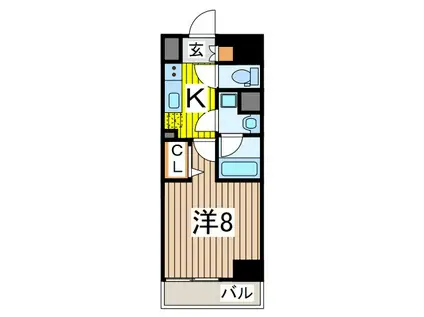 MAXIV西川口DUE(1K/5階)の間取り写真