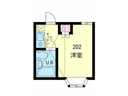 ネオステージ妙蓮寺壱番館(ワンルーム/2階)の間取り写真