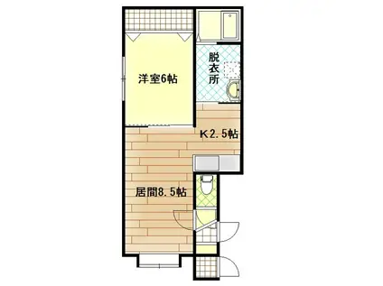 デイジー(1LDK/2階)の間取り写真