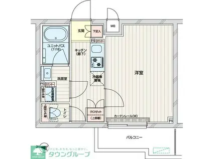 ルーブル練馬赤塚(1K/3階)の間取り写真