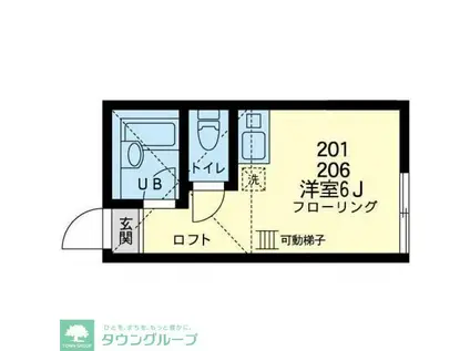 ユナイト金沢文庫マリーアンジェラ(ワンルーム/2階)の間取り写真