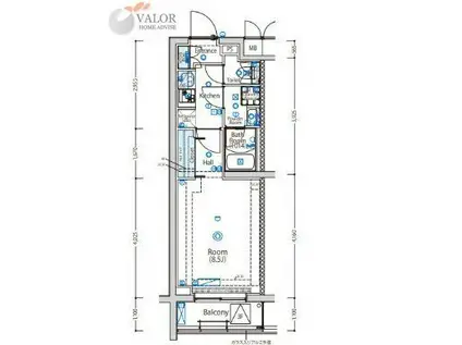 MAXIV常盤台DUE(1K/5階)の間取り写真