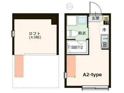 ハーモニーテラス春日町IV(ワンルーム/1階)の間取り写真